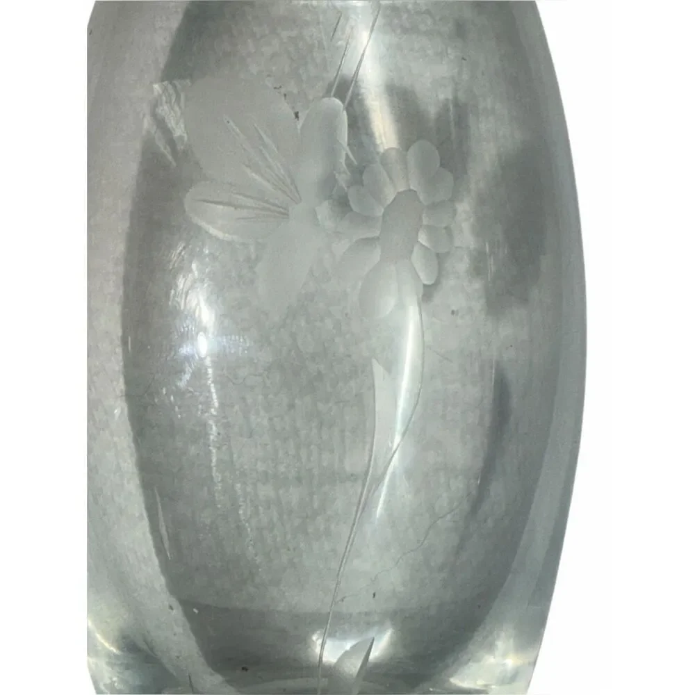 Vintage etched glass